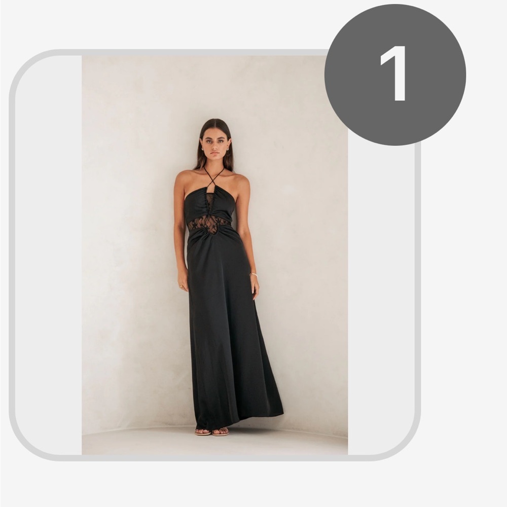Sabo Skirt Black Cut Out Backless Gown